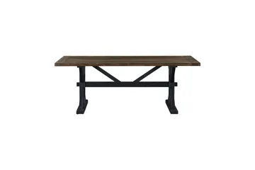 Lyon Förlängningsbart Matbord 6 personer - Utdragbart plankbord 200 cm - Natur/Svart - Möbler - Bord & matgrupp - Matbord & köksbord