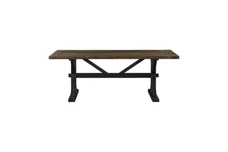 Lyon Förlängningsbart Matbord 6 personer - Utdragbart plankbord 200 cm - Natur/Svart - Möbler - Bord & matgrupp - Matbord & köksbord