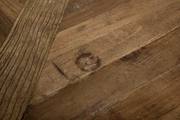 Lyon Runt Matbord 150 cm - Vintage / Natur / Vit / Trä - Möbler - Bord & matgrupp - Matbord & köksbord