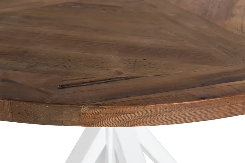 Lyon Vintage Matbord 120 cm Rund - Natur/Vit - Möbler - Bord & matgrupp - Matbord & köksbord