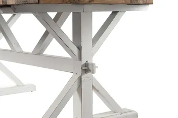 Lyon Vintage Matbord 200 cm Förlängningsbart - Natur / Vit - Möbler - Bord & matgrupp - Matbord & köksbord