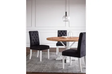 Lyon Vintage Runt Matbord 150 cm i Återvunnen Furu för 6 personer - Brun|Vit - Möbler - Bord & matgrupp - Matbord & köksbord