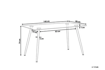 Maceys Matbord 140 cm - Glas/Svart - Möbler - Bord & matgrupp - Matbord & köksbord