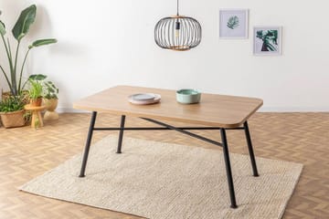 Makwana Rektangulärt Matbord 160 cm i Trä med Metallben - Natural - Möbler - Bord & matgrupp - Matbord & köksbord