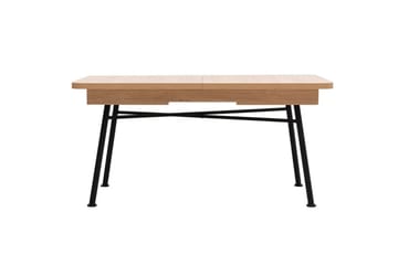 Makwana Utdragbart Rektangulärt Matbord 160 cm i Trä med Metallben - Natural - Möbler - Bord & matgrupp - Matbord & köksbord