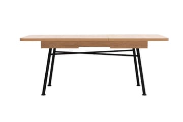 Makwana Utdragbart Rektangulärt Matbord 160 cm i Trä med Metallben - Natural - Möbler - Bord & matgrupp - Matbord & köksbord
