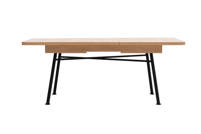 Makwana Utdragbart Rektangulärt Matbord 160 cm i Trä med Metallben - Natural - Möbler - Bord & matgrupp - Matbord & köksbord