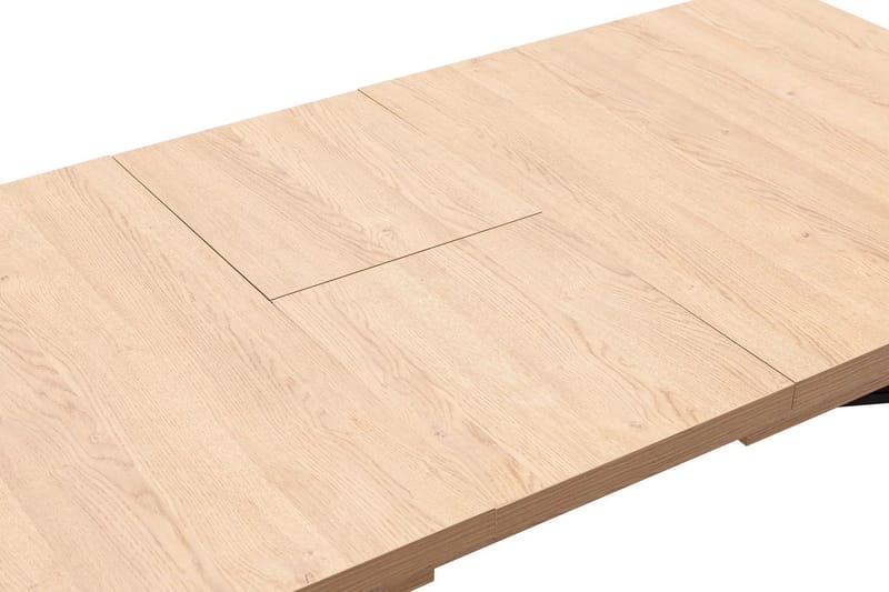 Makwana Utdragbart Rektangulärt Matbord 160 cm i Trä med Metallben - Natural - Möbler - Bord & matgrupp - Matbord & köksbord