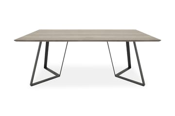 Marina Rektangulärt Matbord 180 cm i Trä med Ek- och Metallutseende - Gråbeige - Möbler - Bord & matgrupp - Matbord & köksbord