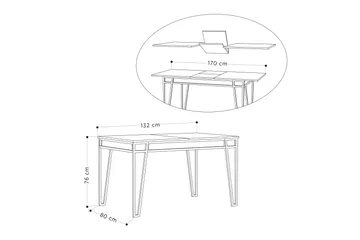 Matbord 132 cm - Natur - Möbler - Bord & matgrupp - Matbord & köksbord