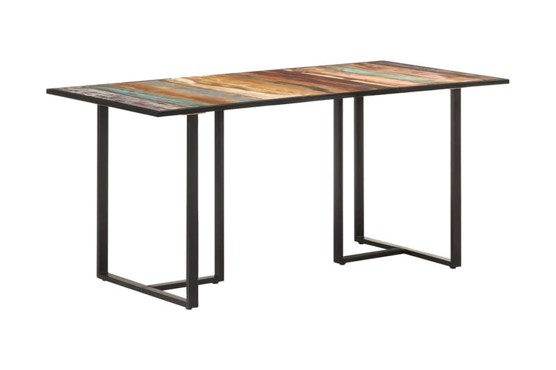 Matbord 160 cm massivt återvunnet trä - Brun - Matbord & köksbord
