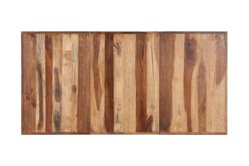 Matbord 160x80x75 cm massivt trä med sheshamfinish - Brun - Matbord & köksbord