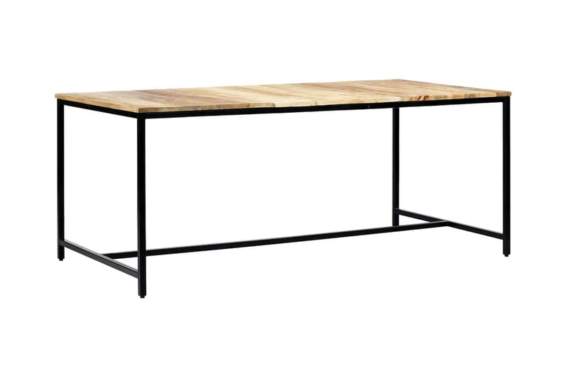 Matbord 180x90x75 cm massivt grovt mangoträ - Brun - Matbord & köksbord