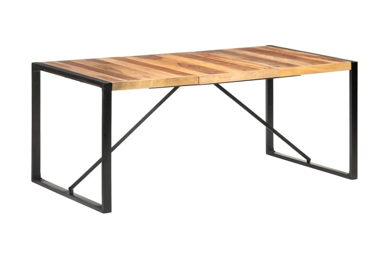 Matbord 180x90x75 cm massivt trä med sheshamfinish - Brun - Matbord & köksbord