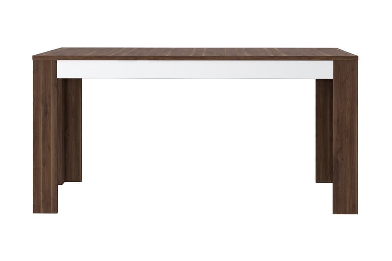 Matbord Abderas Förlängningsbart 160 cm - Brun/Vit - Matbord & köksbord