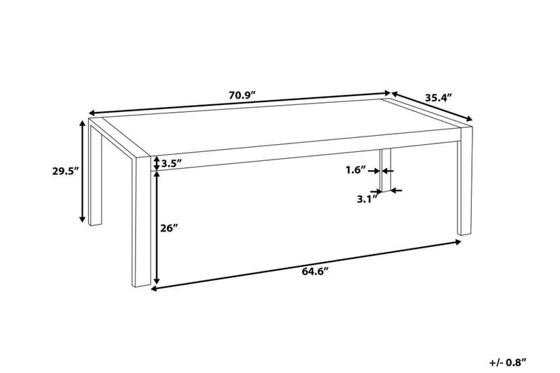 Matbord Arctic I 180 cm - Vit - Matbord & köksbord