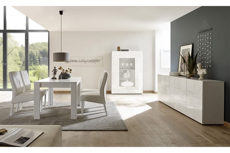 Matbord Bayoner Förlängningsbart 180 cm - Vit - Matbord & köksbord