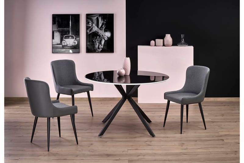 Matbord Camisa 120 cm Runt - Svart|Vit - Möbler - Bord & matgrupp - Matbord & köksbord