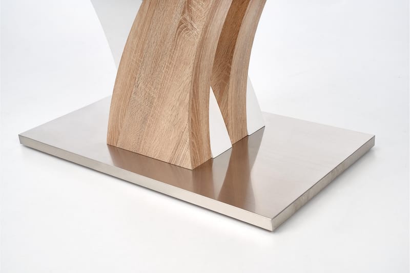 Matbord Charlsetta 160 cm - Vit|Ek - Matbord & köksbord