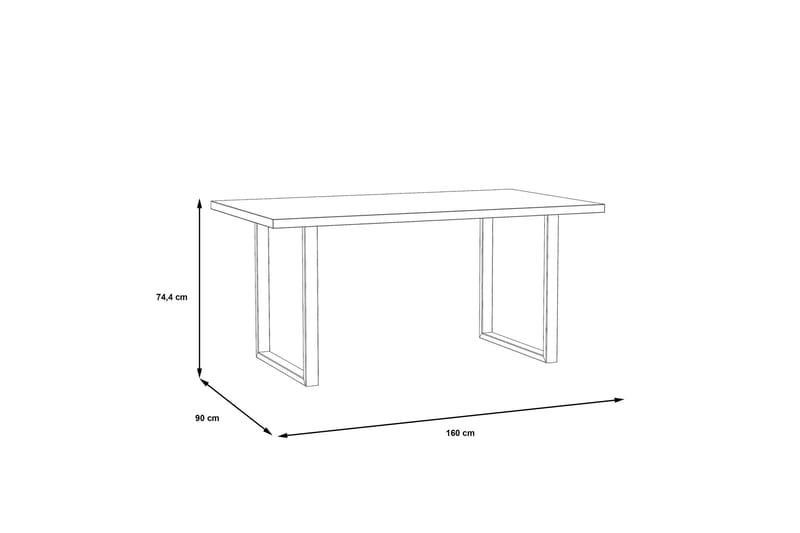 Matbord Coppin Förlängningsbart 160 cm - Brun - Matbord & köksbord