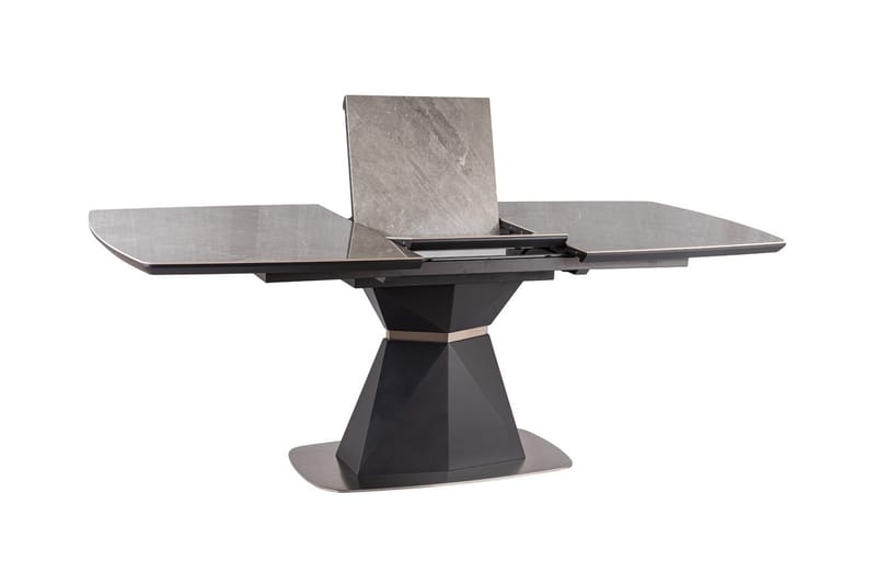 Matbord Duette Förlängningsbart 160 cm - Keramik/Svart/Silver - Matbord & köksbord