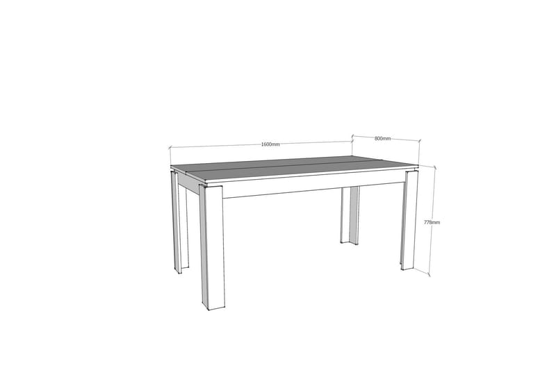 Matbord Dumö 160 cm - Brun|Grå - Matbord & köksbord