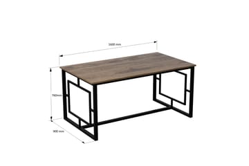 Matbord Dumö 160 cm - Brun|Svart - Möbler - Bord & matgrupp - Matbord & köksbord