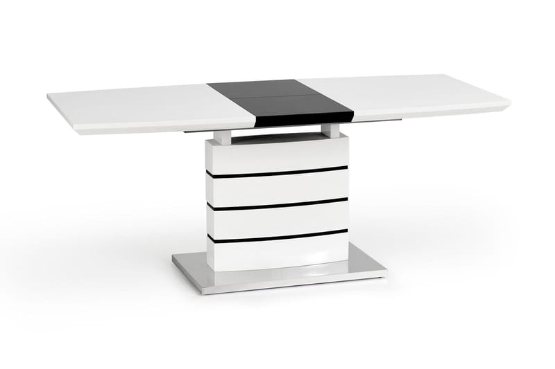 Matbord Fabela Förlängningsbart 140 cm - Vit|Svart - Matbord & köksbord
