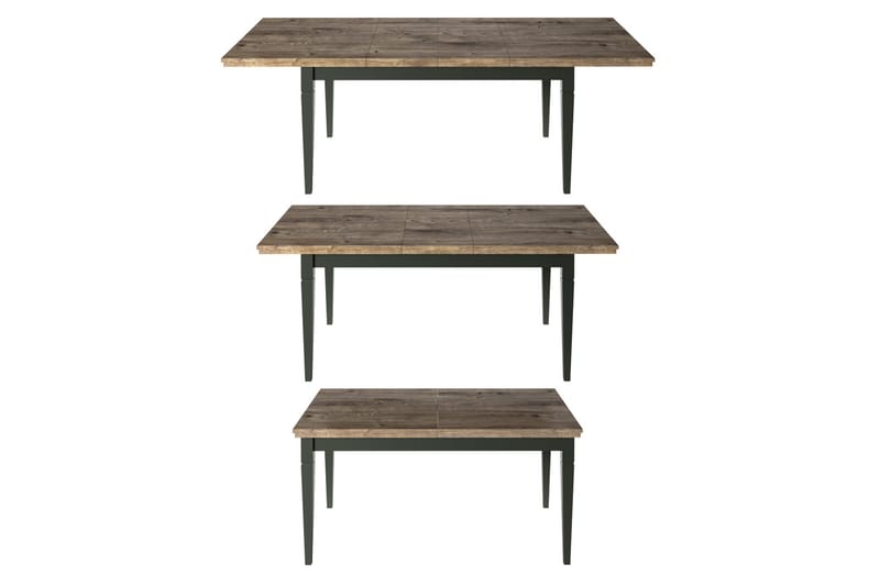 Matbord Getafez Förlängningsbart 160 cm - Khaki/Natur - Matbord & köksbord