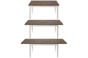 Matbord Getafez Förlängningsbart 160 cm - Vit/Natur - Möbler - Bord & matgrupp - Matbord & köksbord