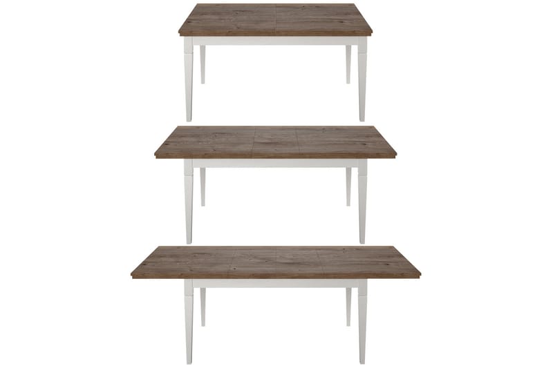 Matbord Getafez Förlängningsbart 160 cm - Vit/Natur - Möbler - Bord & matgrupp - Matbord & köksbord