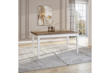Matbord Getafez Förlängningsbart 160 cm - Vit/Natur - Möbler - Bord & matgrupp - Matbord & köksbord