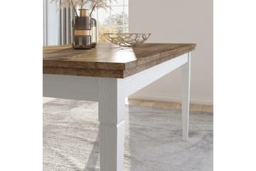 Matbord Getafez Förlängningsbart 160 cm - Vit/Natur - Möbler - Bord & matgrupp - Matbord & köksbord