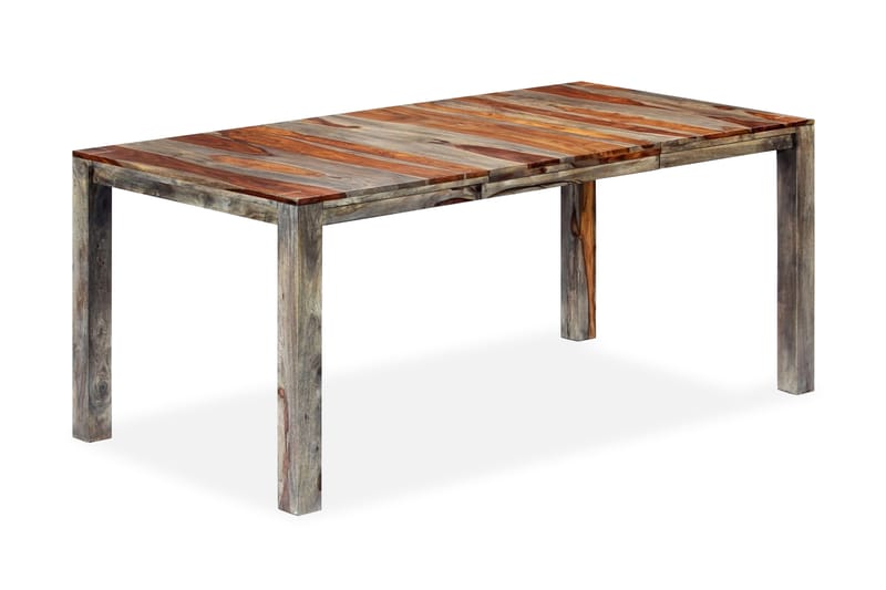 Matbord grå 180x90x76 cm massivt sheshamträ - Grå - Matbord & köksbord