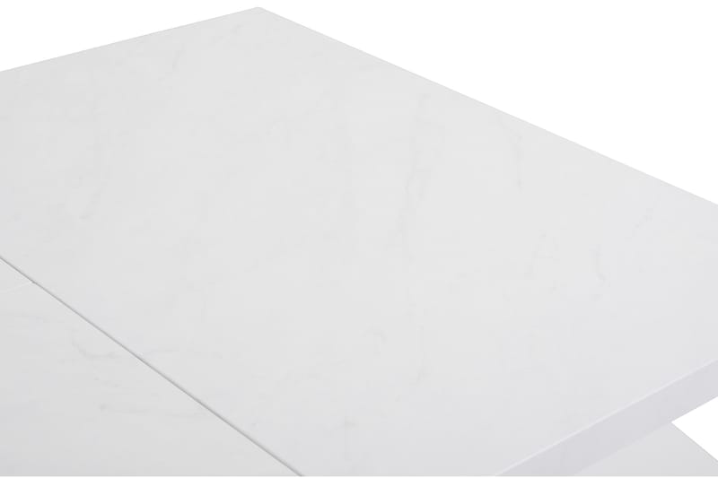 Matbord Griffith 120 cm Förlängningsbart - Marmor/Vit - Matbord & köksbord