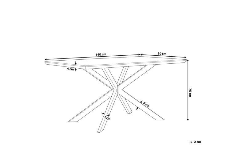 Matbord Hertiz 120 cm - Grå - Matbord & köksbord