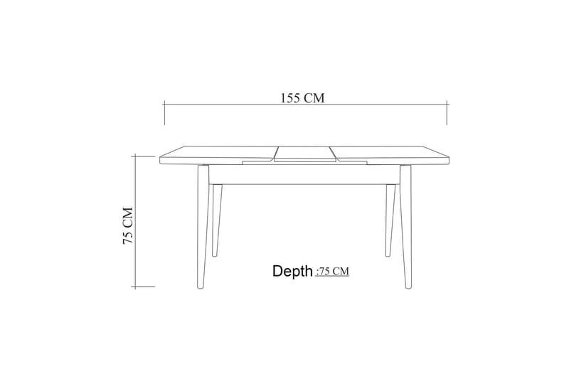 Matbord Inzaghi 120x75x120 cm - Grön/Vit - Matbord & köksbord