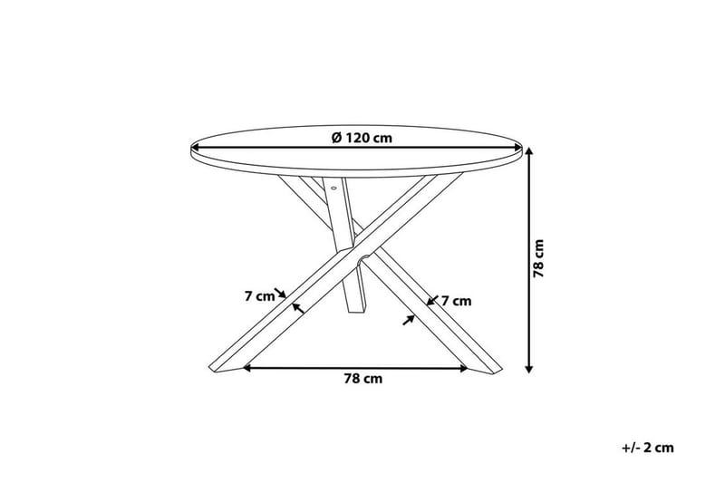 Matbord Jacksonville 120 cm - Trä|Natur - Matbord & köksbord