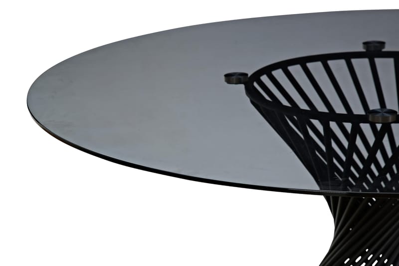 Matbord Jada 140 cm Rund Glas - Grå - Matbord & köksbord