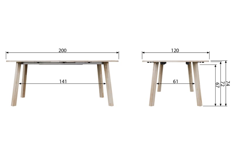 Matbord Kaiti Förlängningsbart 120 cm Rund - Ek - Marmorbord - Matbord & köksbord