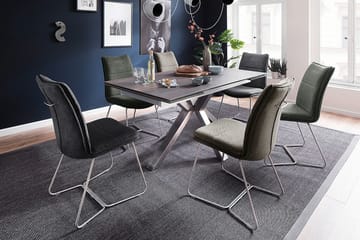 Matbord Kariwa 160 cm - Glas/Silver - Möbler - Bord & matgrupp - Matbord & köksbord