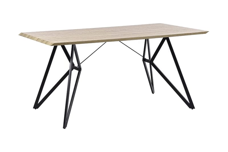 Matbord Kencot 160 cm - Ljust Trä/Svart - Möbler - Bord & matgrupp - Matbord & köksbord