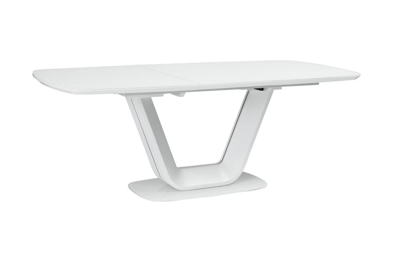 Matbord Komati Förlängningsbart 140 cm - Glas/Vit - Matbord & köksbord