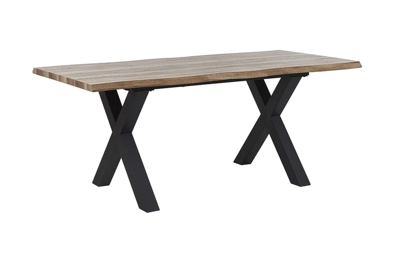 Matbord Lacanto 180 cm Hopfällbart - Ljus Trä/Svart - Klaffbord & hopfällbart bord - Matbord & köksbord
