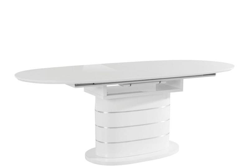 Matbord Lannion Ovalt 200 cm - Vit - Matbord & köksbord