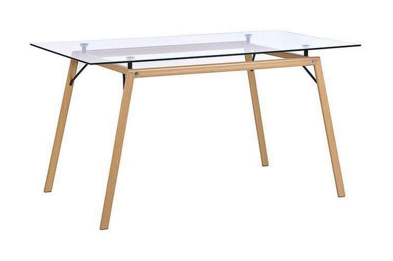 Matbord Lencha 140 cm - Transparent/Ljust Trä - Möbler - Bord & matgrupp - Matbord & köksbord