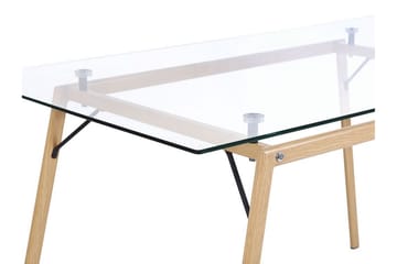 Matbord Lencha 140 cm - Transparent/Ljust Trä - Möbler - Bord & matgrupp - Matbord & köksbord