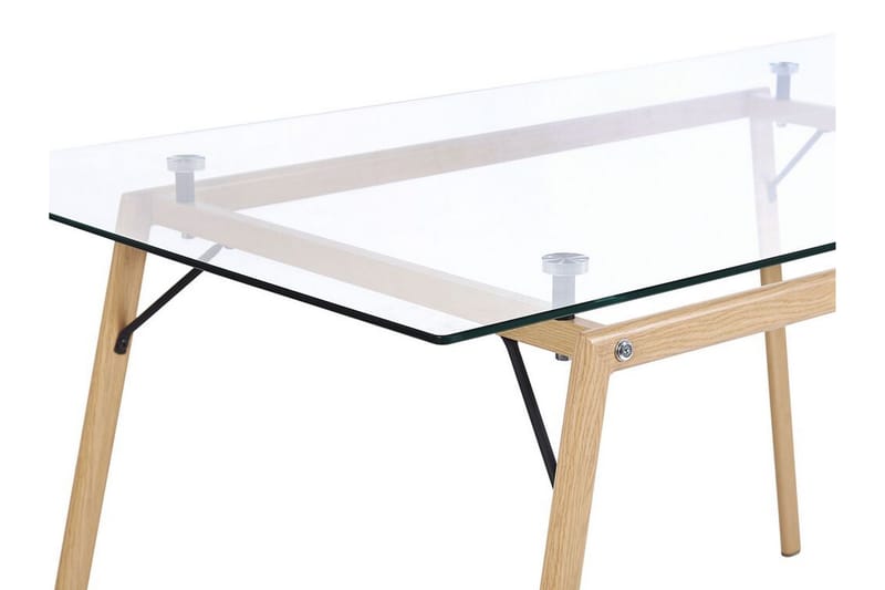 Matbord Lencha 140 cm - Transparent/Ljust Trä - Matbord & köksbord