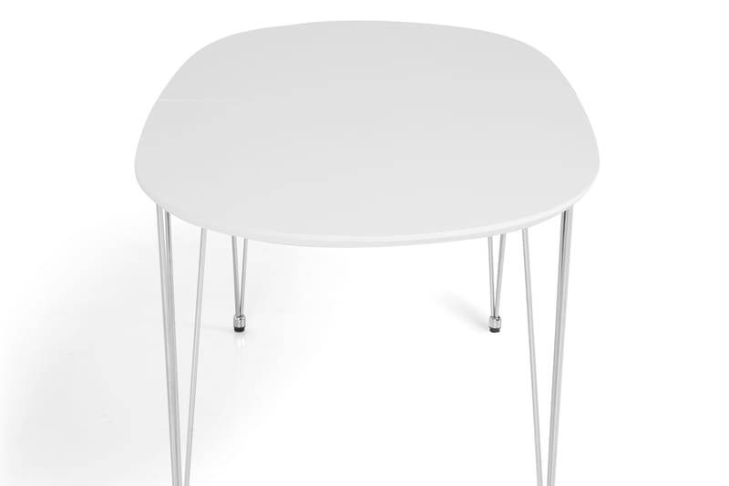 Matbord Lennox 180 cm med 2 Tilläggsskivor Ovalt - Vit - Matbord & köksbord