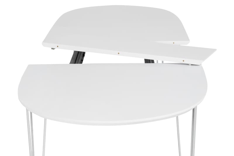Matbord Lennox 180 cm med 2 Tilläggsskivor Ovalt - Vit - Matbord & köksbord